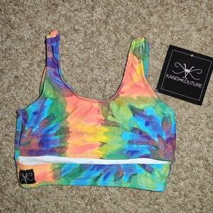 Kandi Kouture Neon Tie-Dye Sports Bra